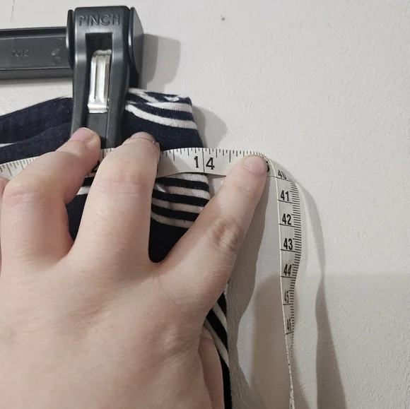 Talbots Navy Blue And White Striped Maxi Skirt! - Picture 4 of 5